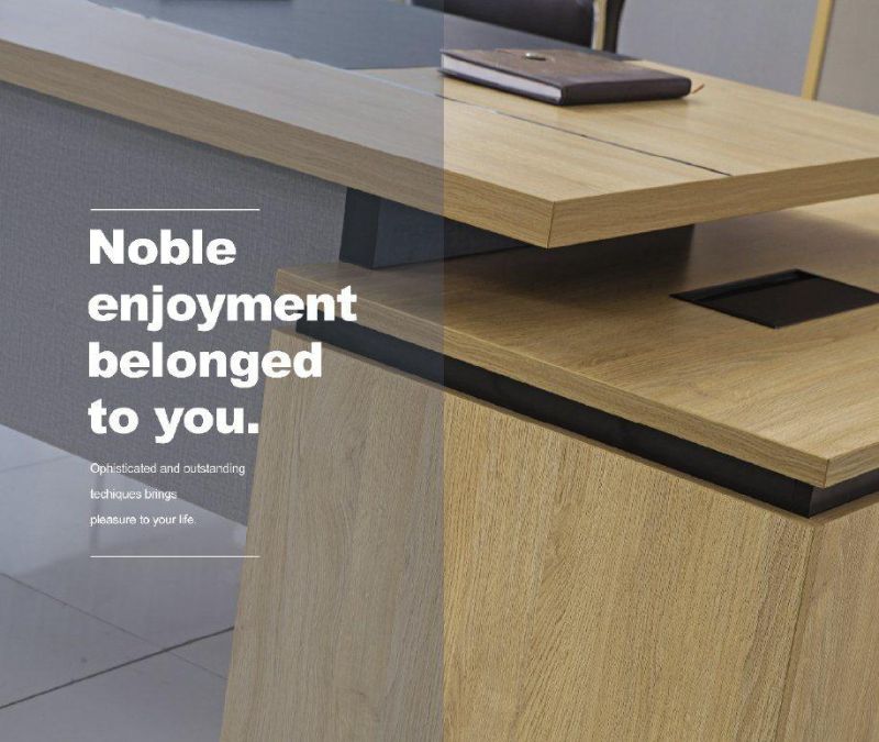 Luxury Melamine Wooden Executive Modern Office L-Shape Desk for Manager