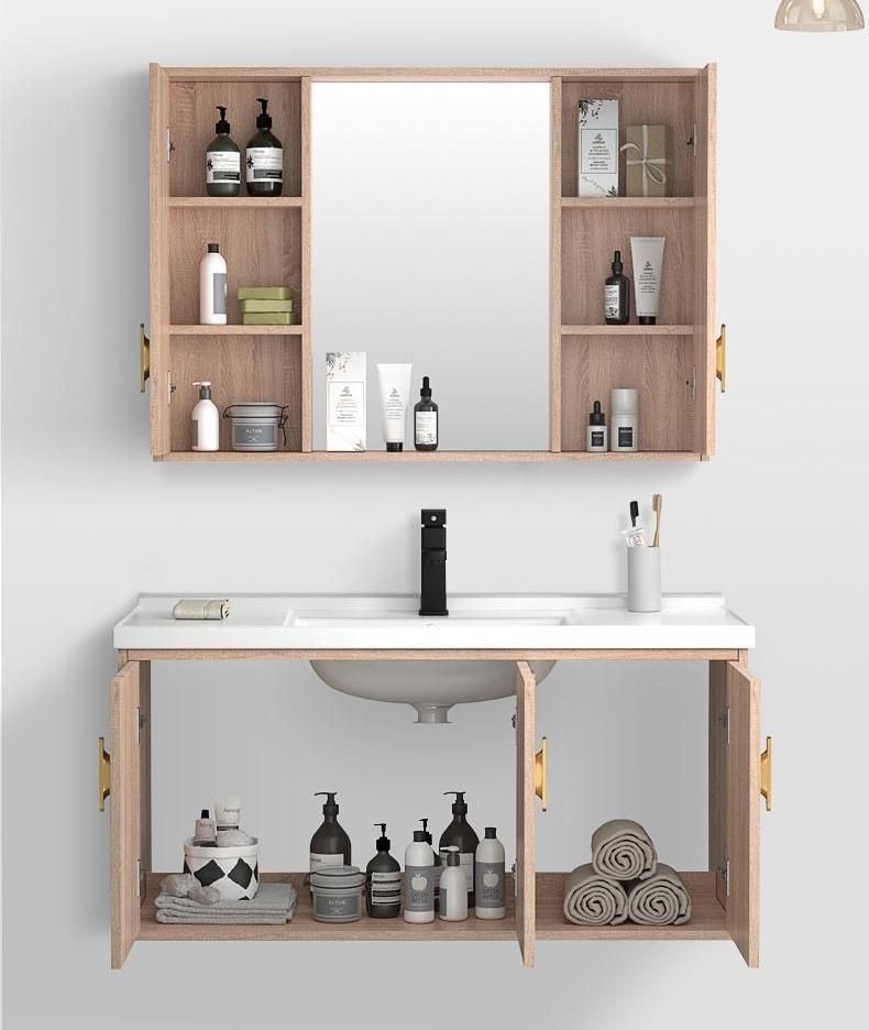 Classic Wall Mount Bathroom Cabinet Wooden Medicine Cabinet Storage Organizer