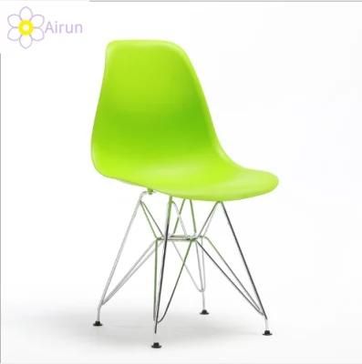 Wholesale Modern Outdoor Restaurant School Office Events Dining Furniture Metal Legs Black PP Cheap Price Stacking Plastic Chair