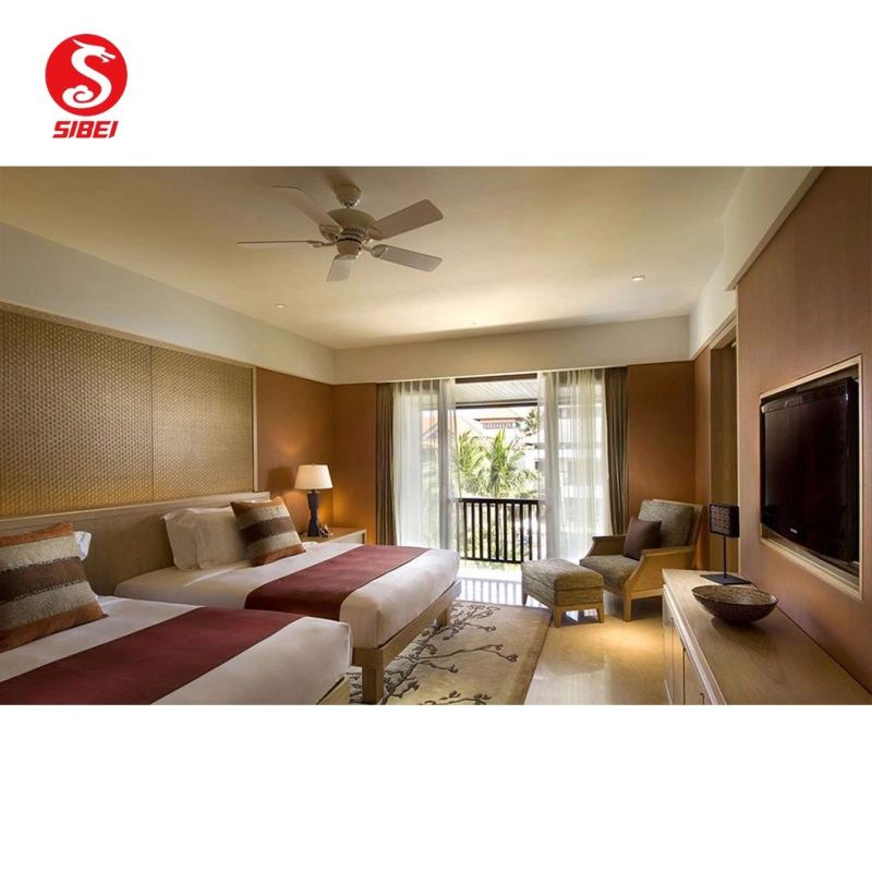 Modern 5 Star Hotel Bedroom Solid Wood Furniture Sets Foshan Furniture Market Price