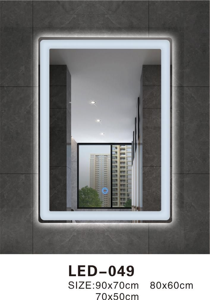 LED Lighted Bathroom Mirror with Light Sensor Touch