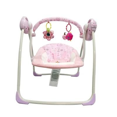 Baby Girl Musical Rocker Multifunctional Electric Baby Rocking Chair with Remote Control Pillow &Mosquito Net