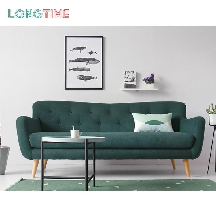 High Quality Fabric Couches Double Seater Green Sofa Chair Home Furniture Design Living Room Sofa