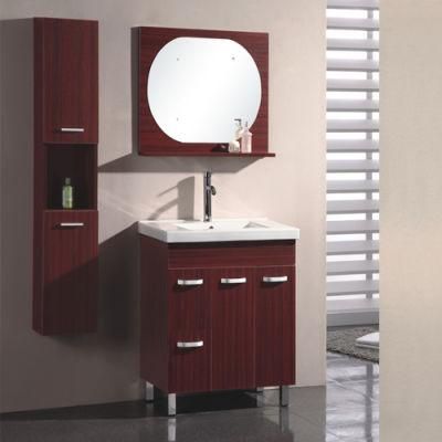 Floor Standing Melamine Surface Bathroom Furniture Sw-Pb173