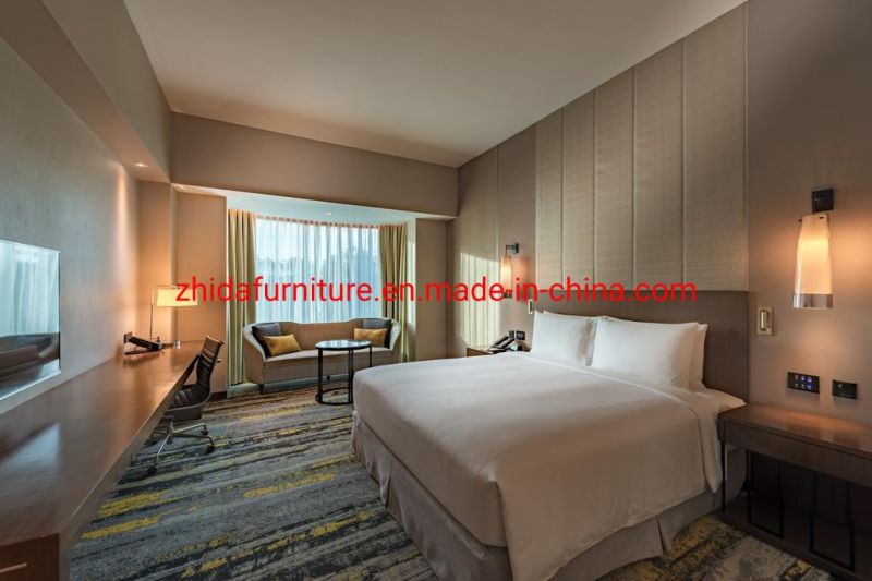 Custom Made Hilton Hotel Resort Luxury 5 Star Hotel Apartment Villa Furniture Wooden Double King Size Bed