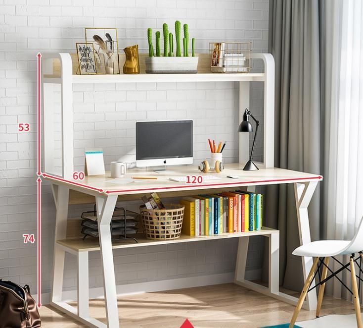 Computer Desk with Bookcase for Office and Home