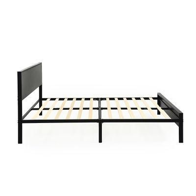 Modern Black Steel Iron Queen Size Hotel King Platform Metal Bed Frame Double