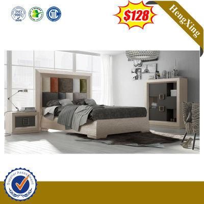 Modern Style Bedroom Furniture Wooden Adult Double Box Bed