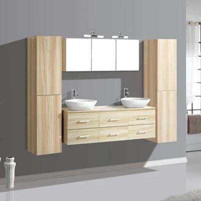 Classic Design MDF Ceramic Basin Bathroom Cabinet with Mirror Cabinet
