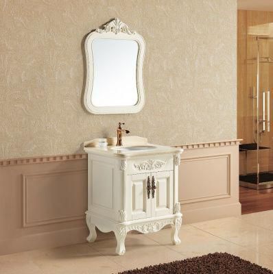 Woma New Design Small Size Solid Wood Bathroom Sink Cabinet with Mirror (3048E)