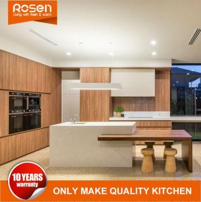 Chinese Artificial Modern Walnut Wood Veneer Kitchen Cabinets Furniture Manufactory