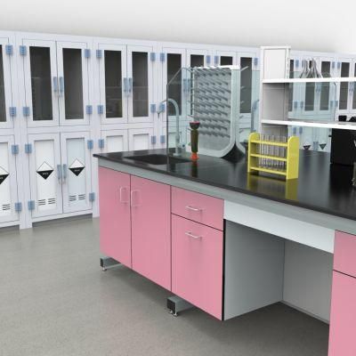 Factory Direct Sale Physical Steel Lab Furniture with Linners, Wholesale Physical Steel Chemistry Lab Bench/