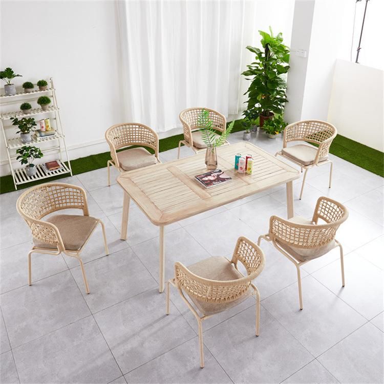 Wholesale Modern Rattan Wicker Outdoor Dining Chair and Table Patio Garden Sets