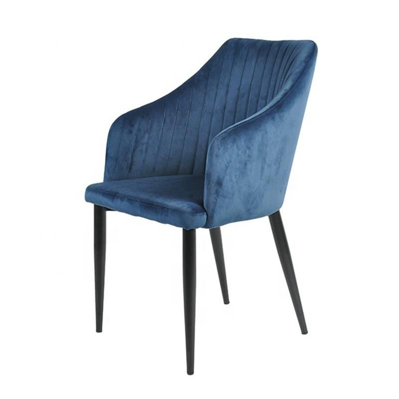Stylish Durable Velvet Tufted Fabric Blue Multi-Colored Dining Chairs for Sale