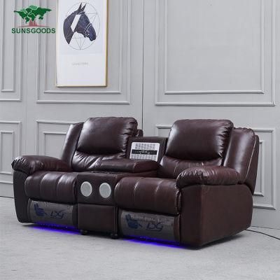 Chinese Genuine Leather + PVC Half Leather Living Room Home Modern Sofa