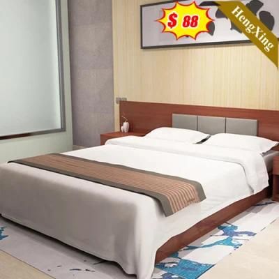 Intercontinental Hotel Furniture Supplier Bedroom Project Customized Wooden Bed