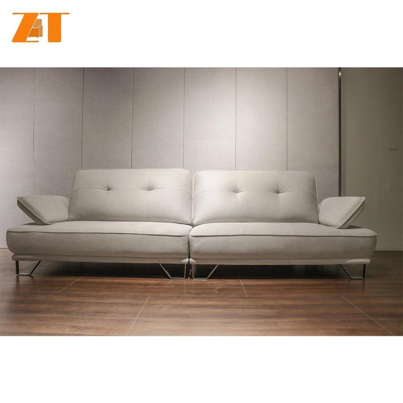 China Manufacturers Northern Europe Soft Simple PU Upholstered Hotel Floor Leather Fabric Sofa