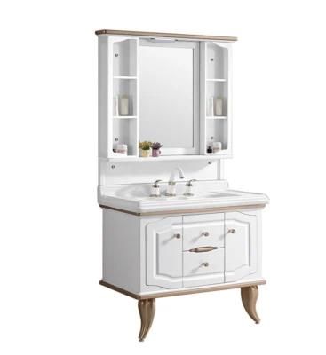 Wholesale Bathroom Cabinet with Mirror Mirrored Furniture Bathroom Vanity Cabinet with Sinks for Storage