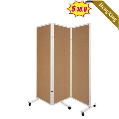 Modern Furniture Project Wood Color Office School Furniture Plastic Square Mobile Folding Partition