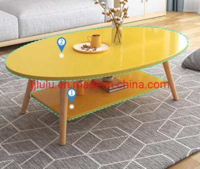 Colorful Modern Home Furniture MDF Top Coffee Table Living Room Coffee Tray Table Wooden Sofa Side Nest Table