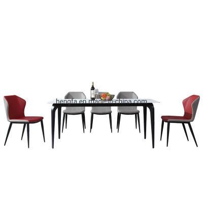 Stylish Modern Metal Frame Home Furniture Restaurant Marble Dining Table