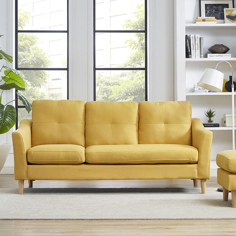 Modern 3 Seater Sofa Solid Wood Frame Living Room Sofa