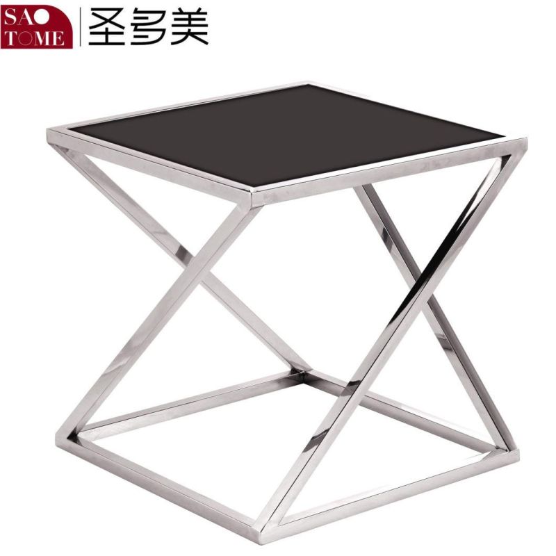 Hot Selling Luxury Living Room Furniture Black Glass Coffee Table