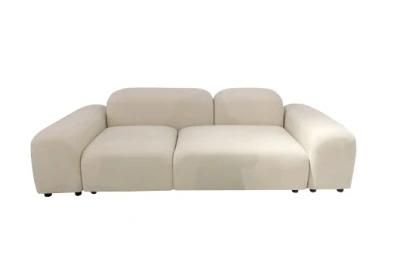 Post-Modern Contracted Italian Minimalist Small Family Leisure Special-Shaped Single Living Room Fabric Sofa Two Seater Sofa