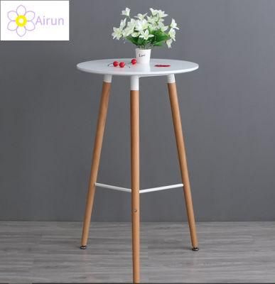 Wholesale Furniture Round Wood Modern High Bar Tables