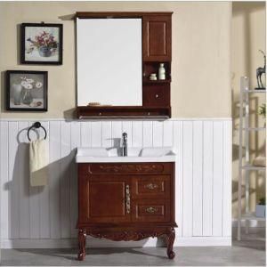 Exquisite Bathroom Cabinet Oak Wood Bathroom Furniture 1015