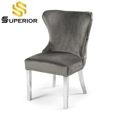 High Quality New Fashionable Luxury Soft Fabric Dining Seating Chair