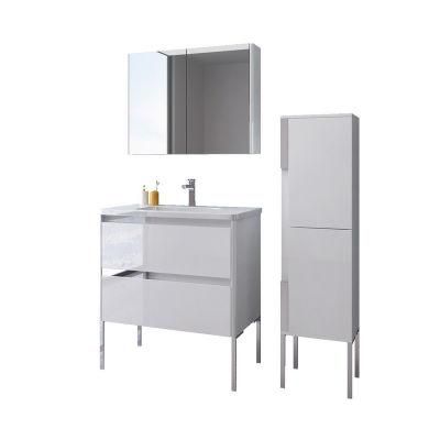 Modern Floor Mounted Bathroom Furniture with Side Cabinet