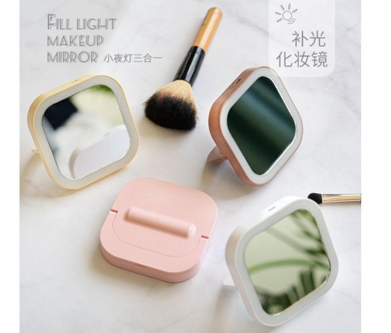 Foldable Mini Make up Mirror Portable Pocket LED Mirror