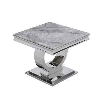 Qiancheng Furniture Simple Coffee Living Room Hotel Modern Marble Side Table Tea Table