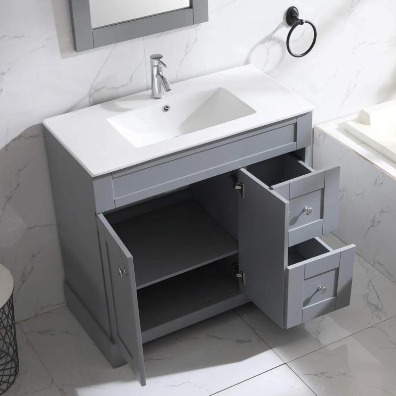 New Grey Waterproof Home Decorative Bathroom Cabinet