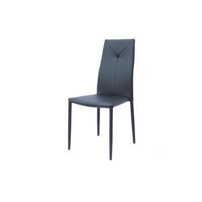 Modern Home Office Dining Room Furniture PU High Back Steel Dining Chair for Outdoor Furniture