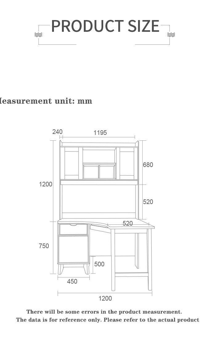 Simple Modern Home Laptop Desk Study Table with Cabinet