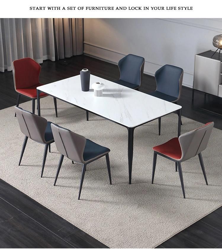 China Wholesale Modern Restaurant Furniture Steel Leather Dining Chairs