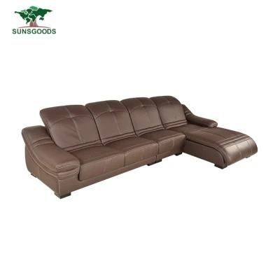 American L Shape Sectional Modern Leisure Hotel PU Leather /Fabric Corner Furniture Sofa Set