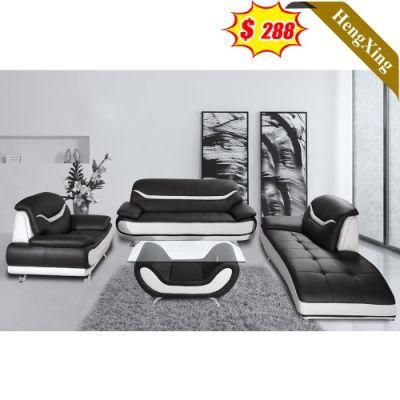 High End Modern Home Living Room Furniture Sofas Set Office Wooden Frame PU Leather Fabric 1+2+3 Seat Leisure Corner Sofa