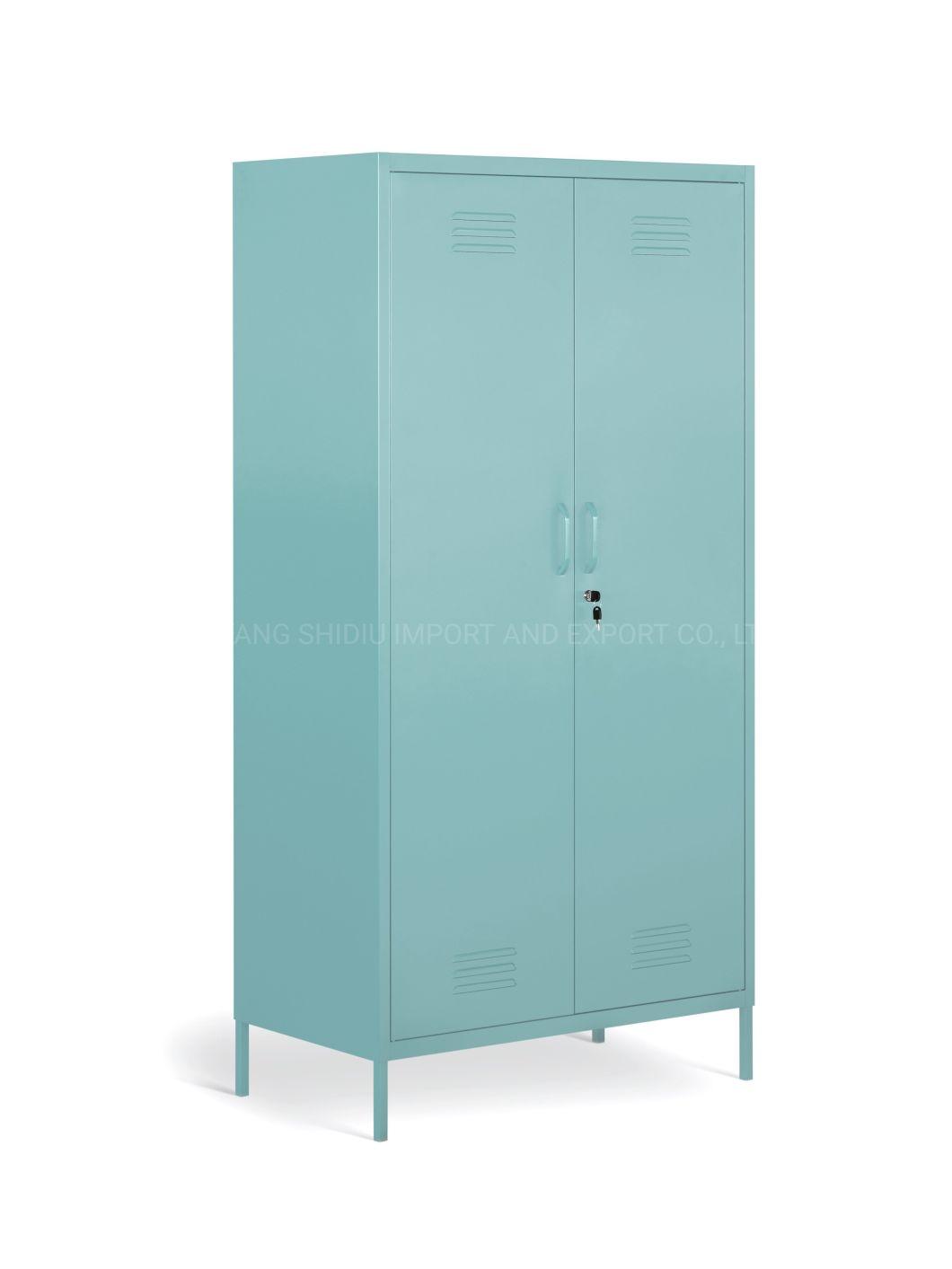 Wall Mounted 2 Door Storage Armoire Wardrobe with Standing Feet
