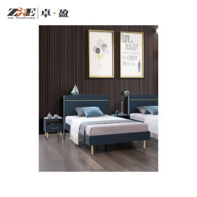 Modern Simple Bedroom Furniture Wooden Single Bed