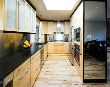 Modern U Shape Long Lasting Practical Flat Melamine Kitchen Cabinet
