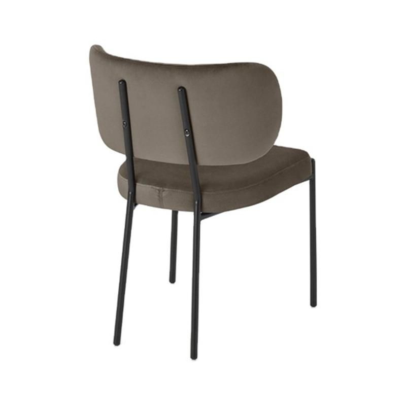 Simple Style Armless Velvet Cheap Dining Chair with Wing Back