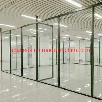 Shaneok Wholesale Glazed Glass Office Partition Wall with Aluminum Profile