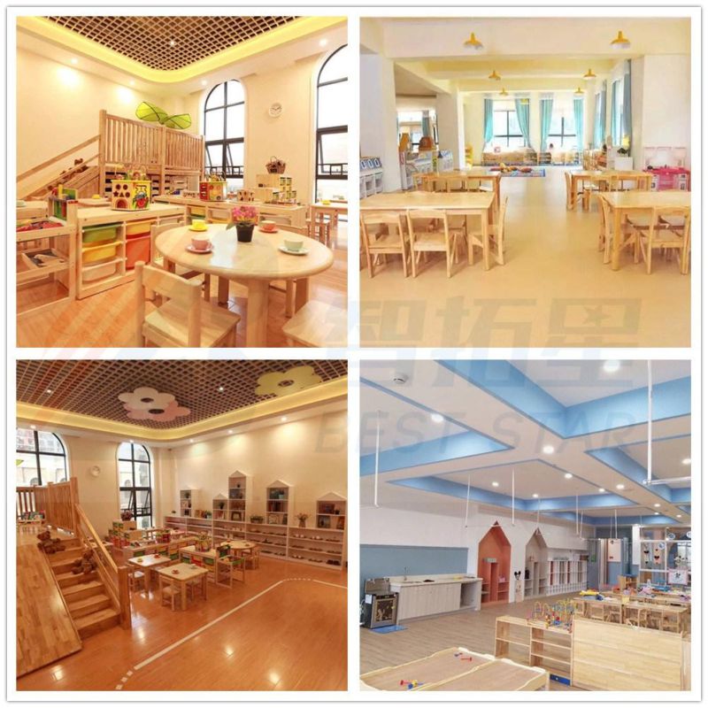 2021 New Kindergarten Table, Kid Wood Preschool Table, Child Table Student Table, Nursery Round Table, Classroom Study Table