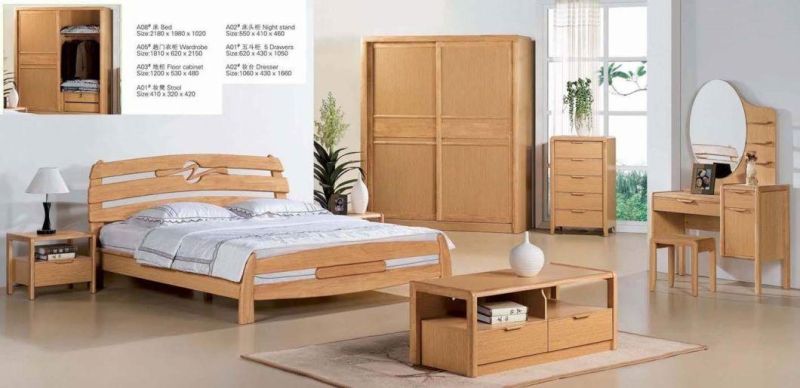 Modern Simple Design Wooden Feet Bedroom Bed Furniture (SZ-BF168)