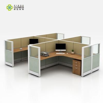 High Quality Hot Seller in America Modern 4 Person Office Computer Workstation Desk for Staff