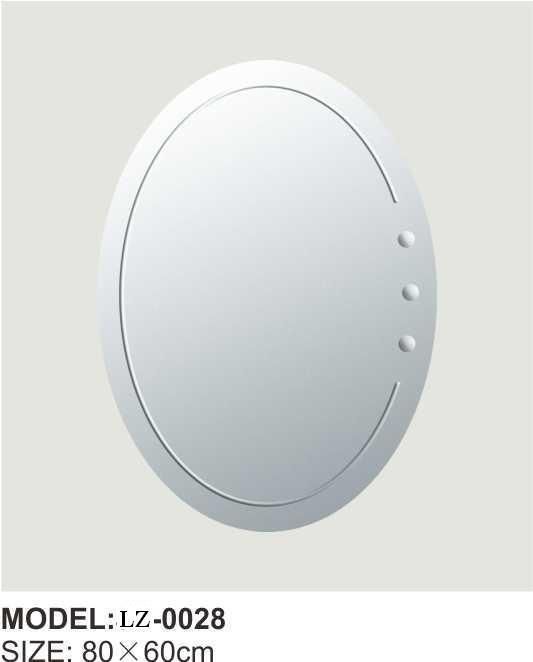 Sliver Oval Carved Bathroom Makeup Mirror (LZ-356)