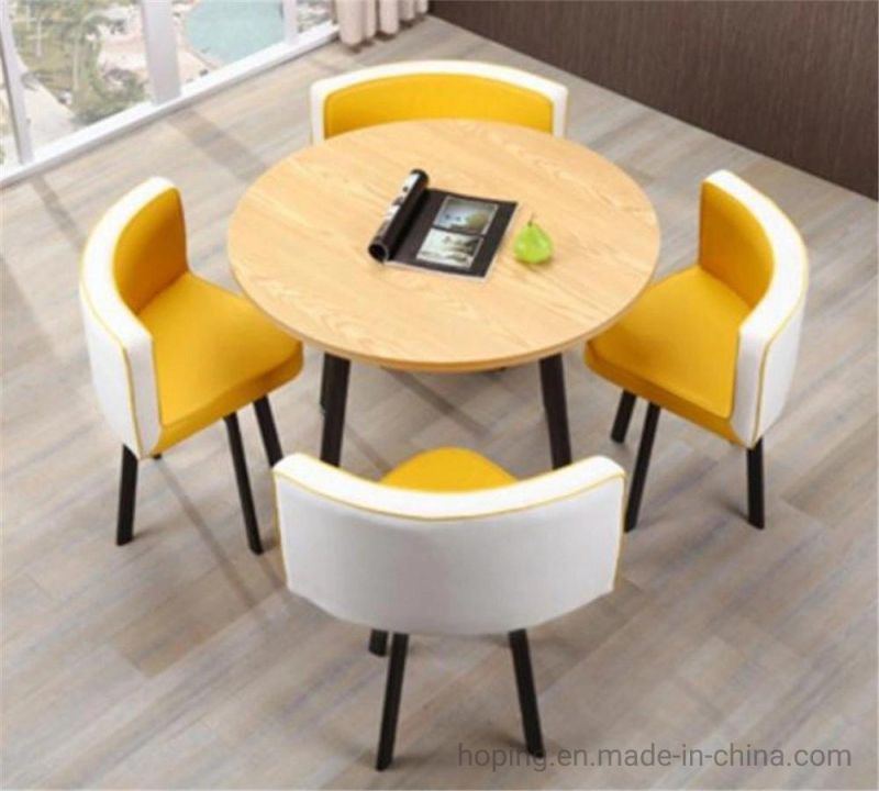 Modern Cafeteria Chair Simple Hotel Stitching Cafe Table Set Furniture Coffee Table Chair Sets